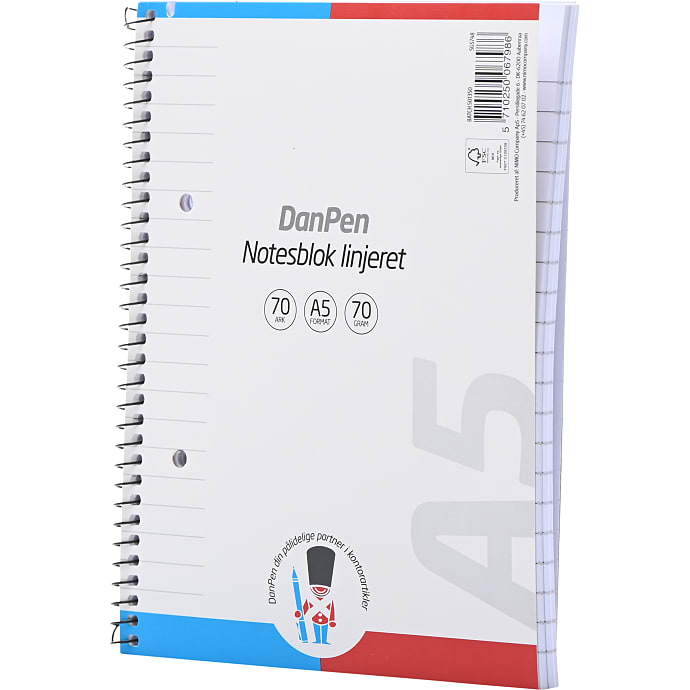 Danpen Notesbog A5 linjeret
