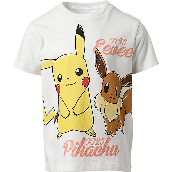 Pokémon T-shirt str. 122/128 - råhvid