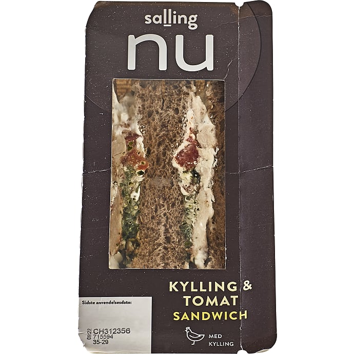 Sandwich m. kylling og tomat