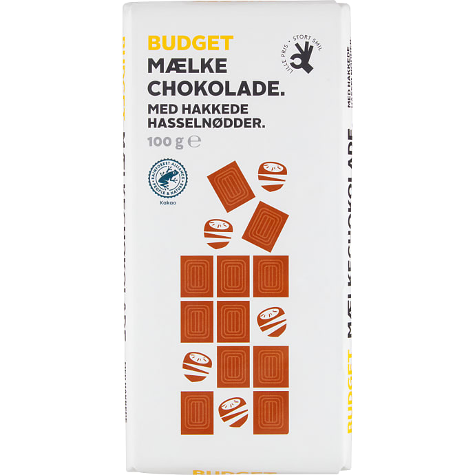 Budget Mælkechokolade med Hasselnødder 100 g