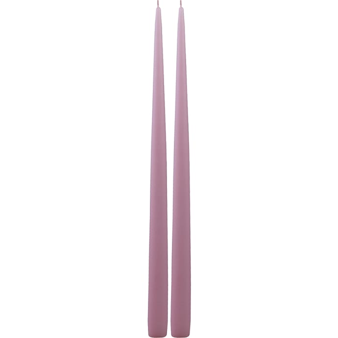Windsor hånddyppede stagelys 39 cm 2-pak - lyngfarvet