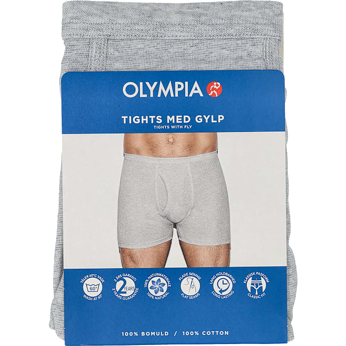 Olympia herre tights str. M - grå