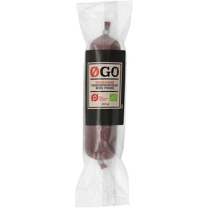 ØGO Økologisk oksespegepølse med peber