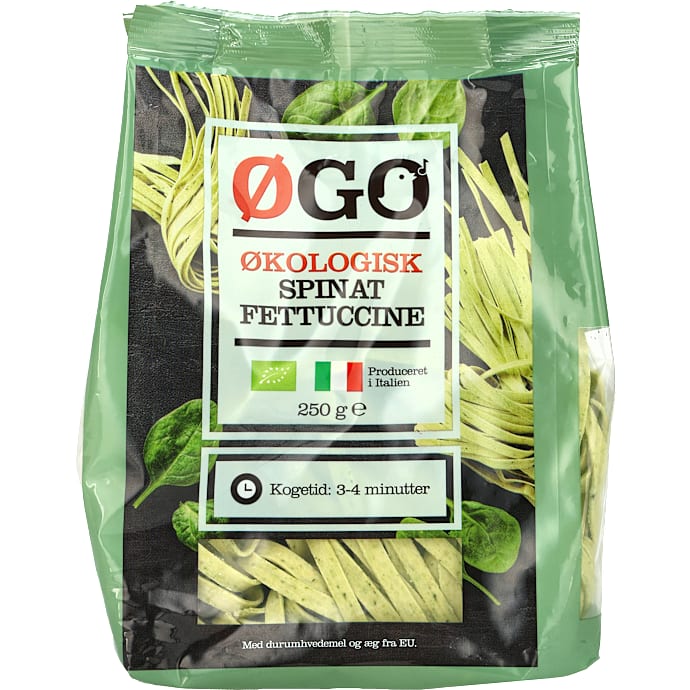 Fettuccine m. spinat øko