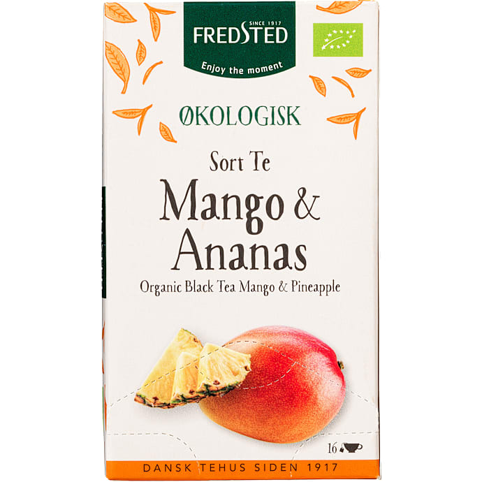 Sort te m. mango og ananas øko