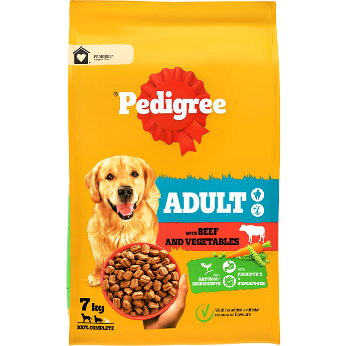 Tørfoder m. okse og grøntsager