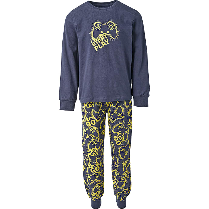 VRS Kids Basic Børne Pyjamas Str. 98/104 Blå