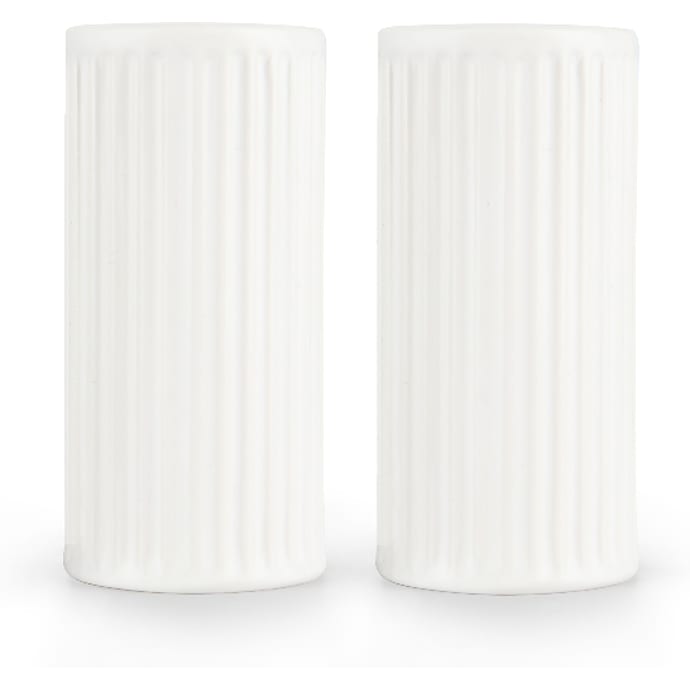 Aida Groovy Salt- og pebersæt hvidt porcelæn