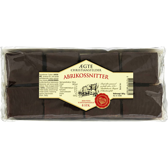 Christiansfelder Abrikossnitter 160 g