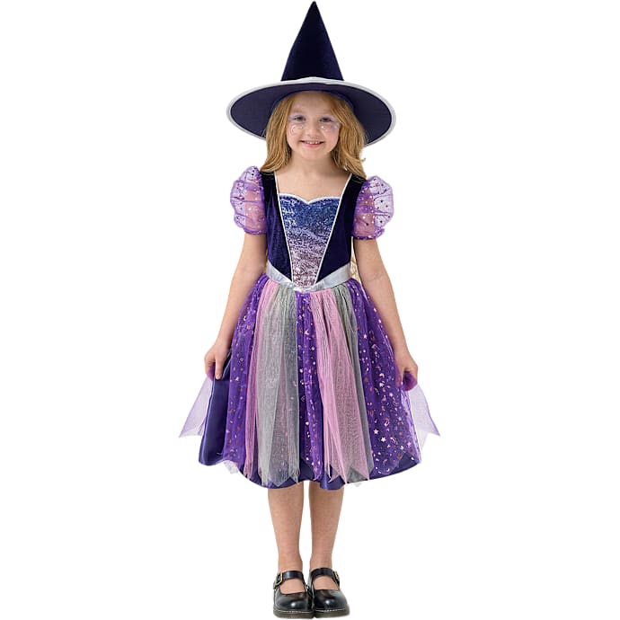 Halloween violet hekse kostume str. 128