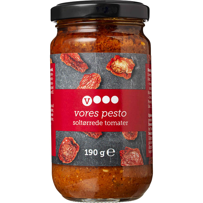 Pesto m. soltørrede tomater