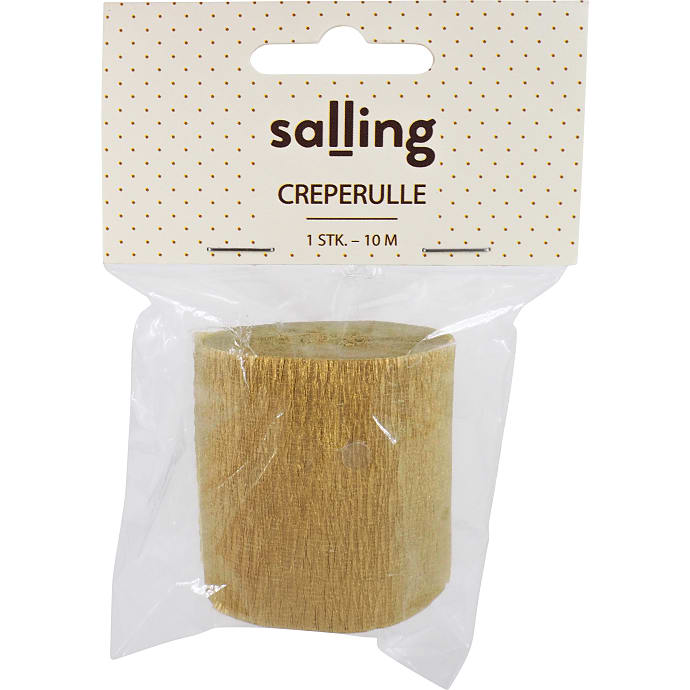 Salling Crepepapir 10 m Guldfarvet