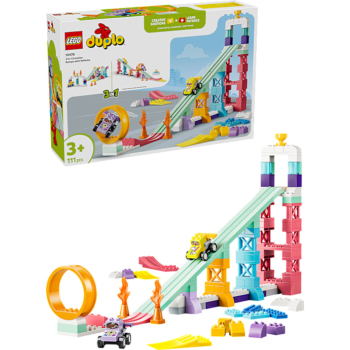 LEGO DUPLO 10478 3-i-1 kreative ramper med køretøjer