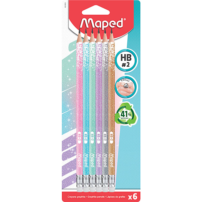 Maped Blackpeps glitter deco blyanter 6-pak