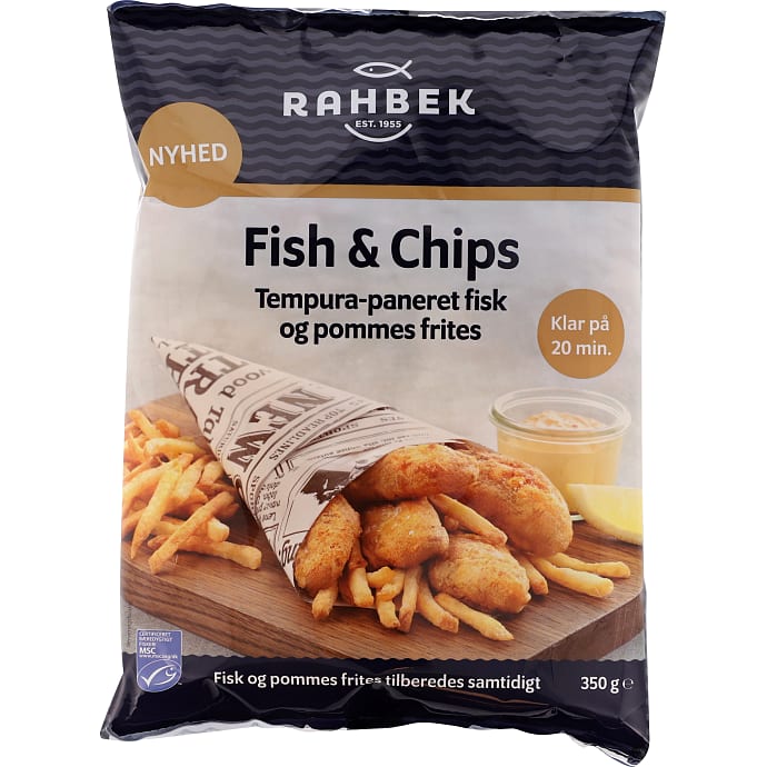 Paneret fisk og pommes frites