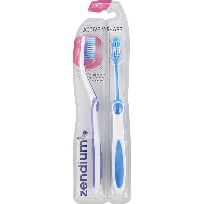 Zendium V-Shape Soft Tandbørster 2 stk