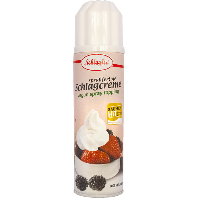 Spray topping vegansk