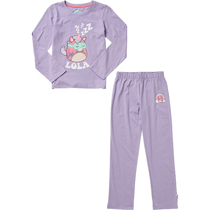 Squishmallows pyjamas str. 134/140 - lilla