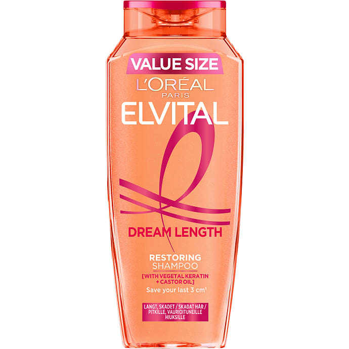 Shampoo m. keratin, vitaminer og castorolie langt og skadet hår