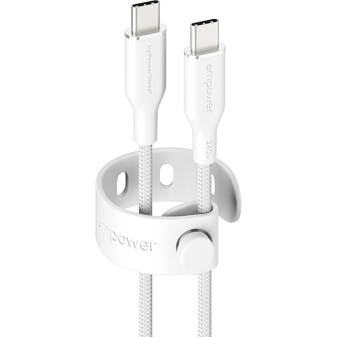 PanzerGlass Racing kabel 2 meter - Silver White
