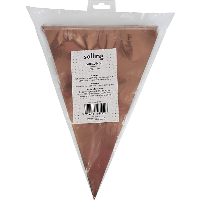 Salling Guirlande med Vimpel 10 m Rosegold