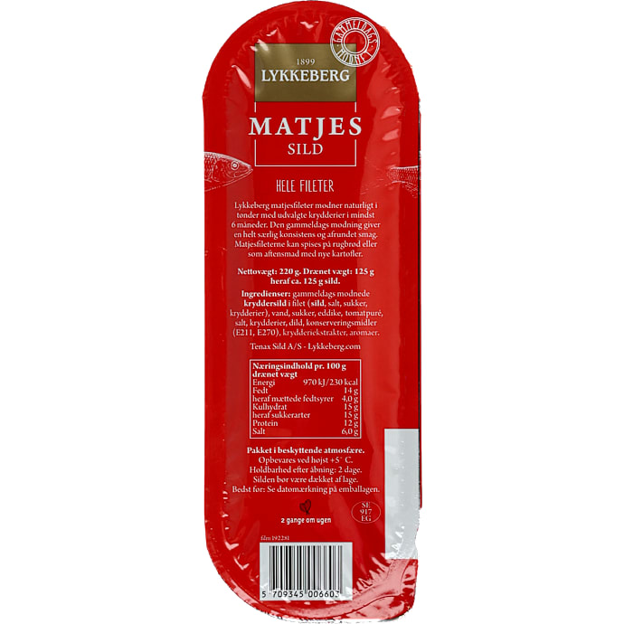 Gammeldags modnede matjes sild