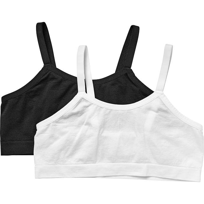 VRS teen 2-pak microfiber top str. 134/140 - sort/hvid