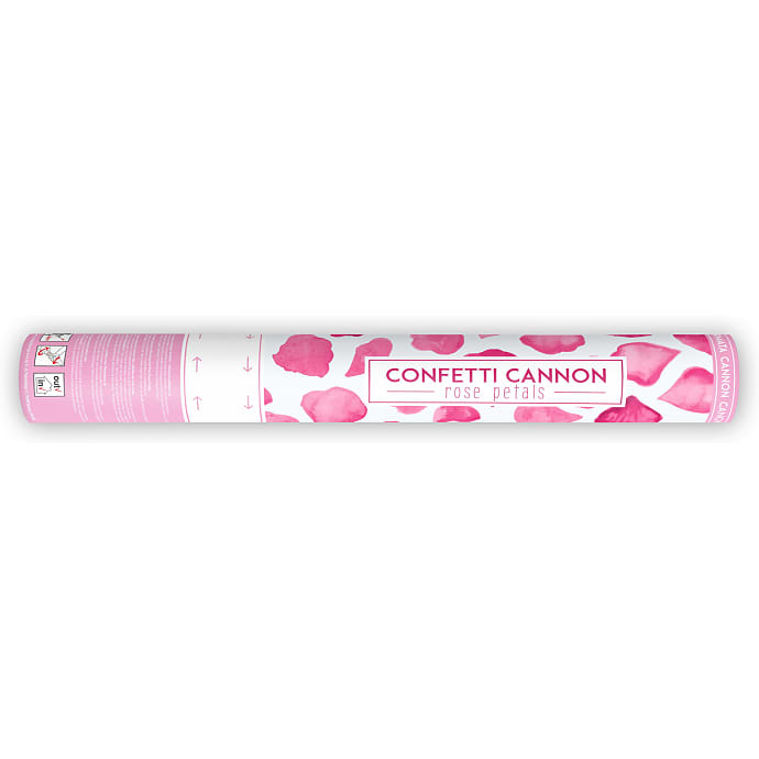 Konfettirør Pink Rosenblade 40 cm