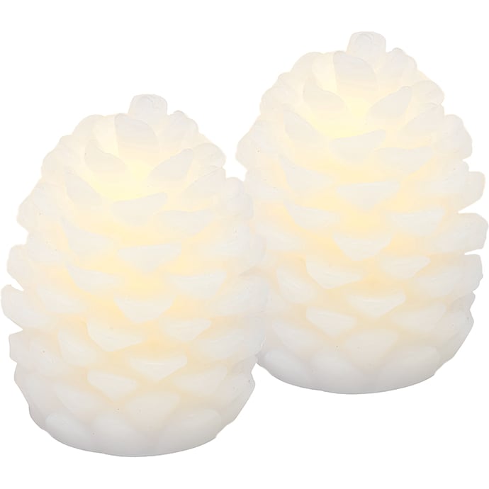 LED kogler 5,8x7 cm 2-pak - hvid