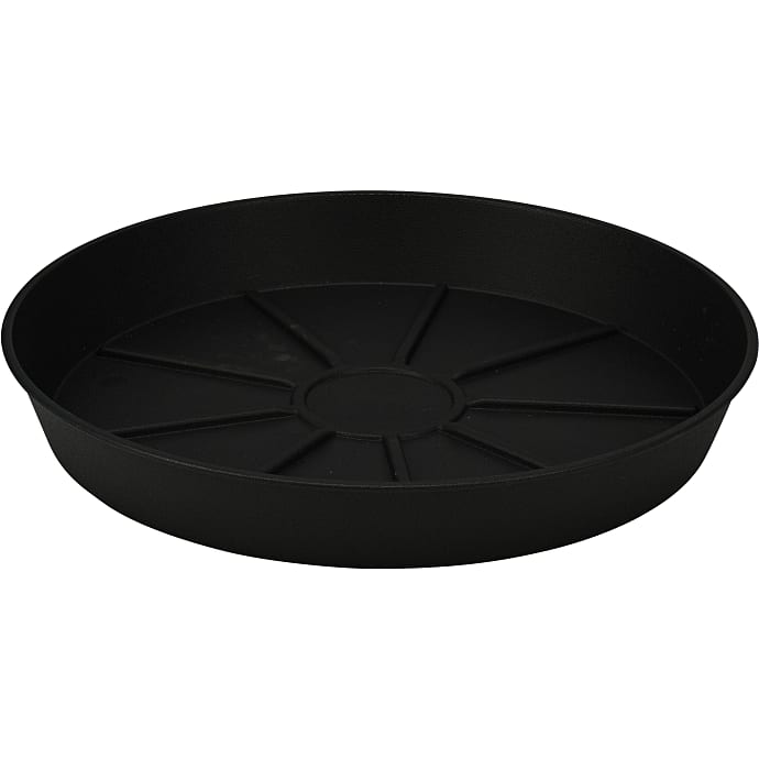 Plastik underfad sort Ø24 cm