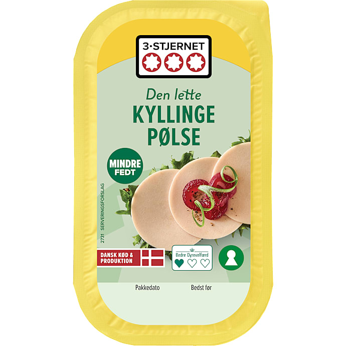 Kyllingepølse i skiver