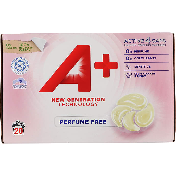 A+ Vaskekapsler kulørt sensitiv 20 stk