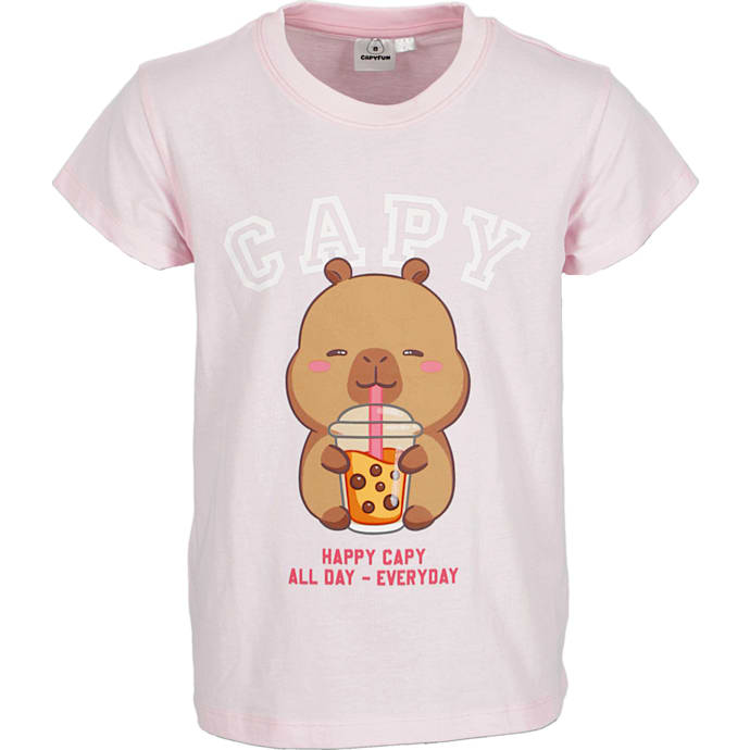 CapyFun T-shirt str. 110/116 - pink