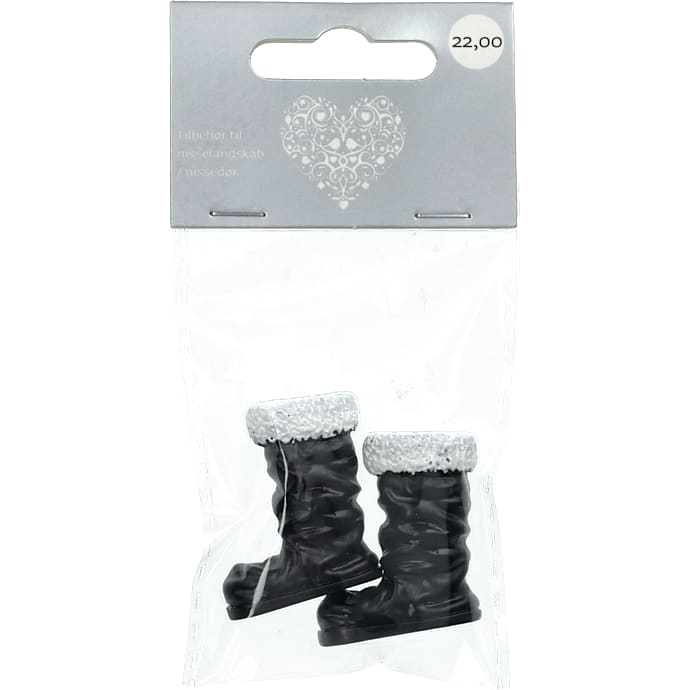 Julefryd nissedørs tilbehør - sorte nissestøvler