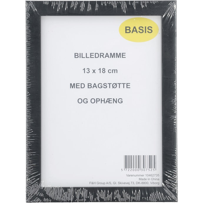 BASIS Ramme sort 13x18 cm