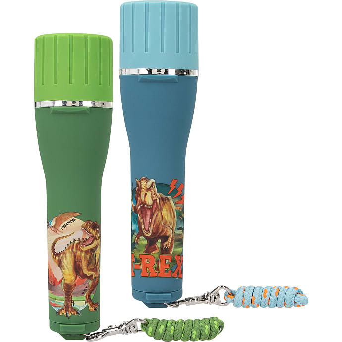 Dino World lommelygte – flere varianter - assorteret 1 stk.