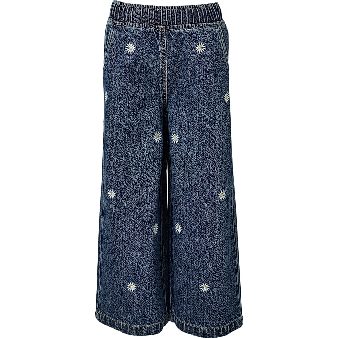 VRS kids basic Børne jeans wide leg str. 128 blå