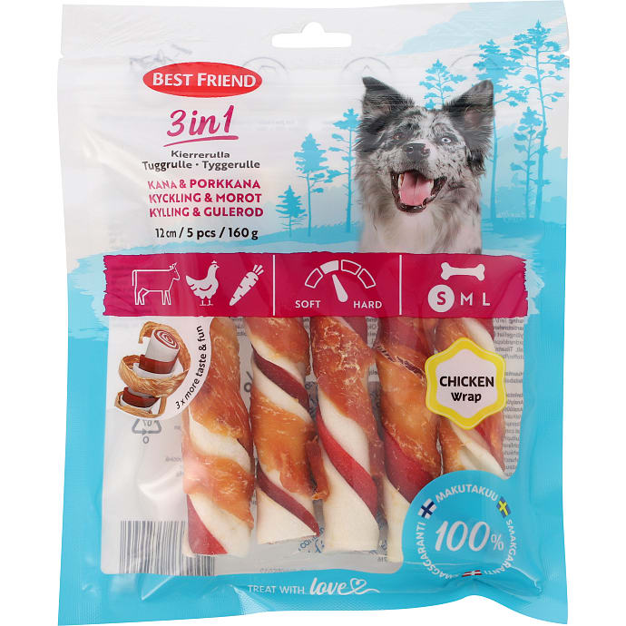 Best Friend Tyggeruller S med kylling og gulerødder