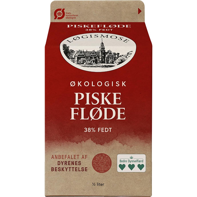 Løgismose Piskefløde 38% fedt øko 500 ml