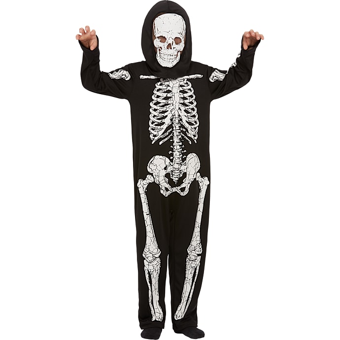 Halloween skelet kostume str. 116