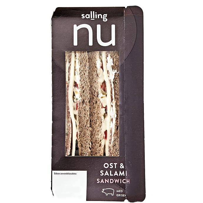 Sandwich m. salami og ost