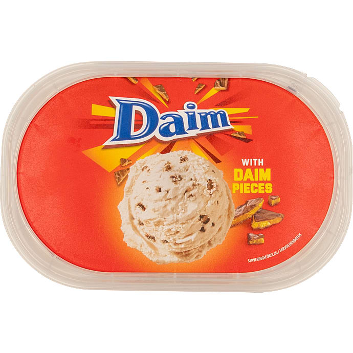 Mælkeis m. daimstykker og mælkechokolade