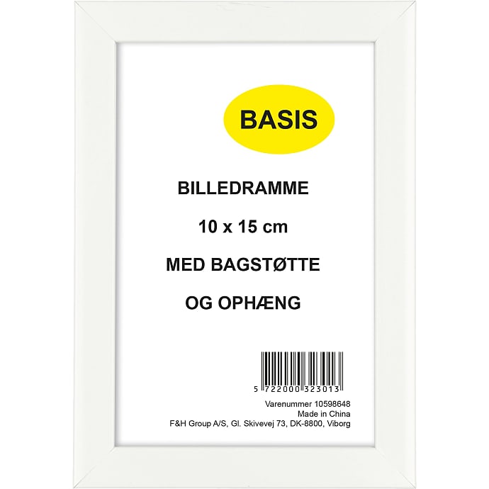 BASIS Ramme hvid 10x15 cm