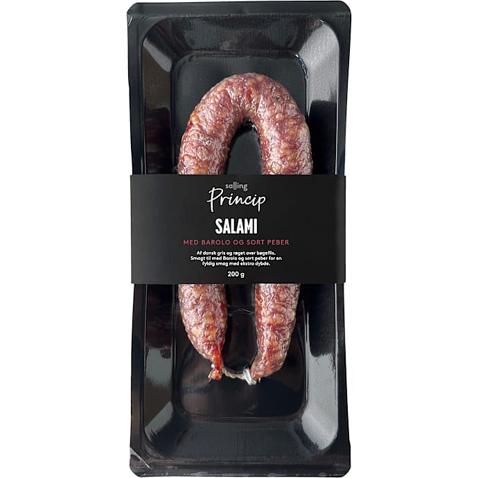 Salami m. barolo og sort peber