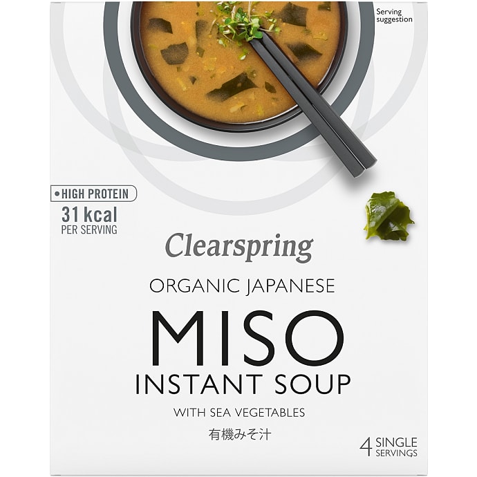 Clearspring Instant misosuppe brune ris havgrøntsager øko 40 g