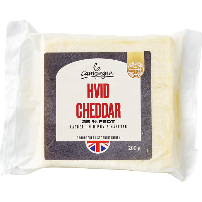 La Campagna Hvid Cheddar 35% 200 g