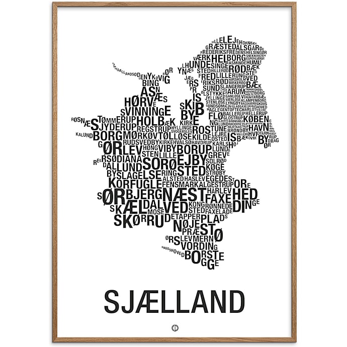 Citatplakat Sjælland, byer 70x100