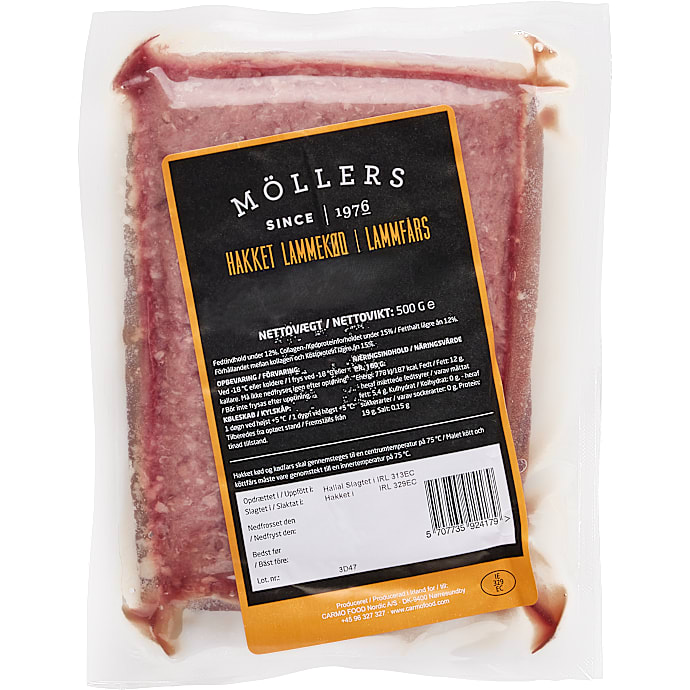 Möllers Hakket Lammekød 10-12% fedt 500 g
