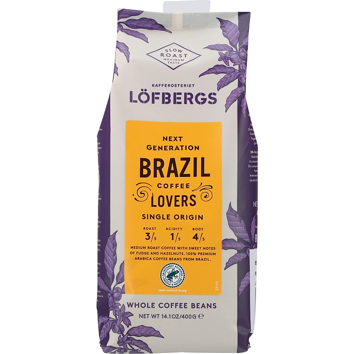 Löfbergs Brazil hele bønner 400 g