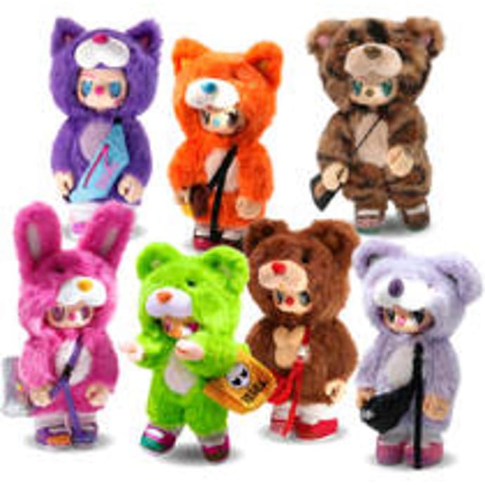 Rebel Bear Mystery Box bamse 18 cm - flere varianter - assorteret
